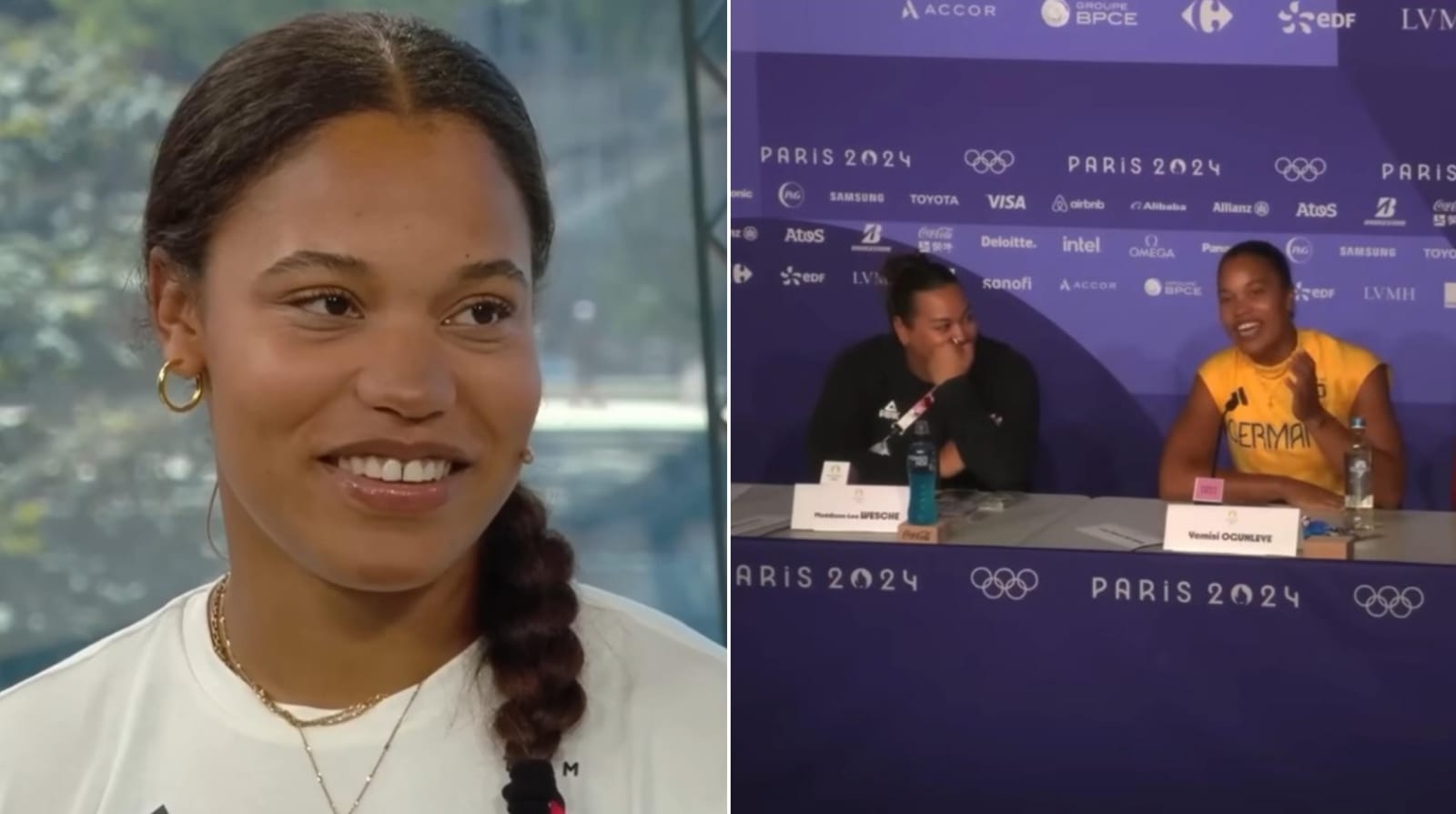 Campeã olímpica louva a Deus durante coletiva de imprensa em Paris