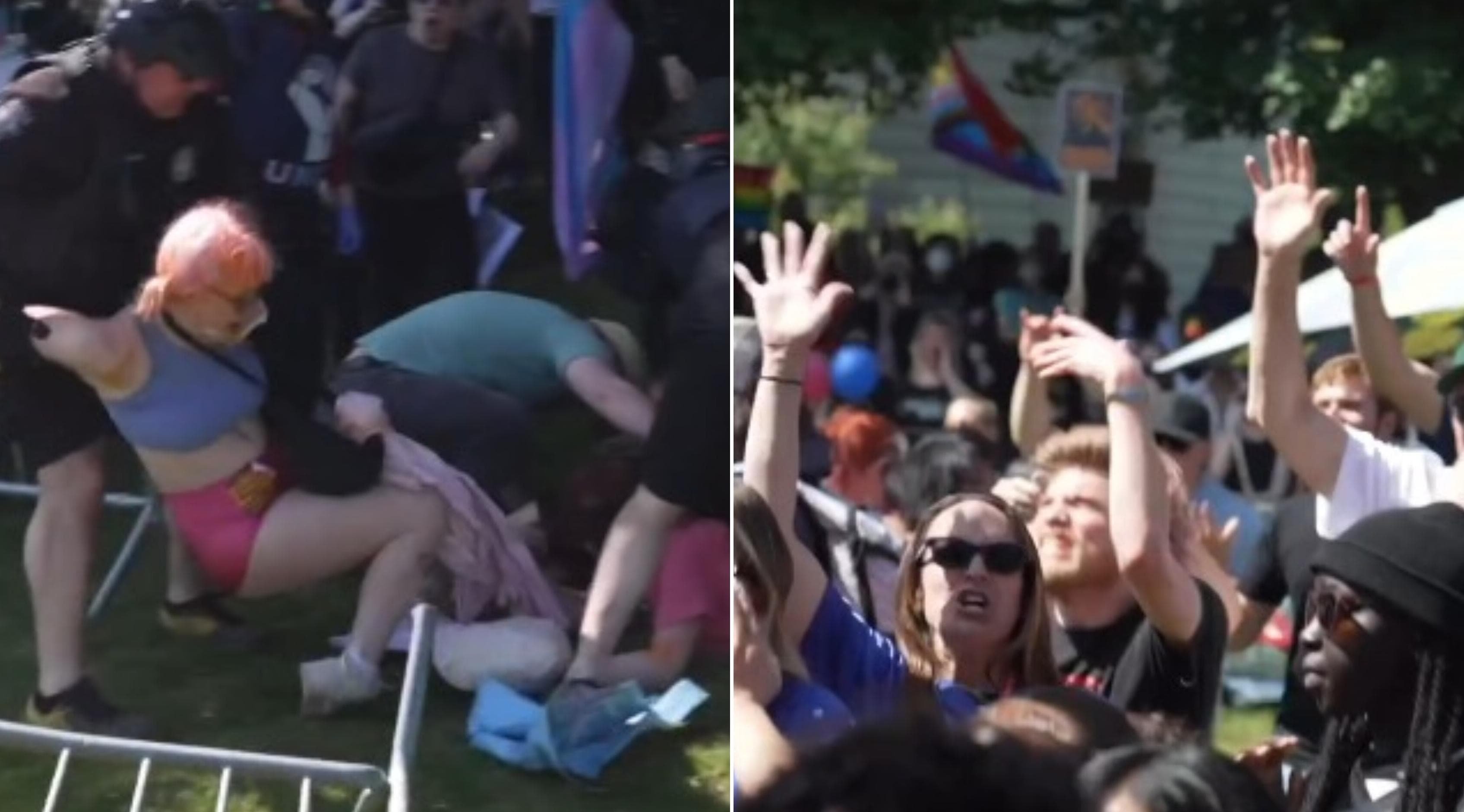 Manifestantes LGBT tentam impedir culto ao ar livre em parque nos EUA