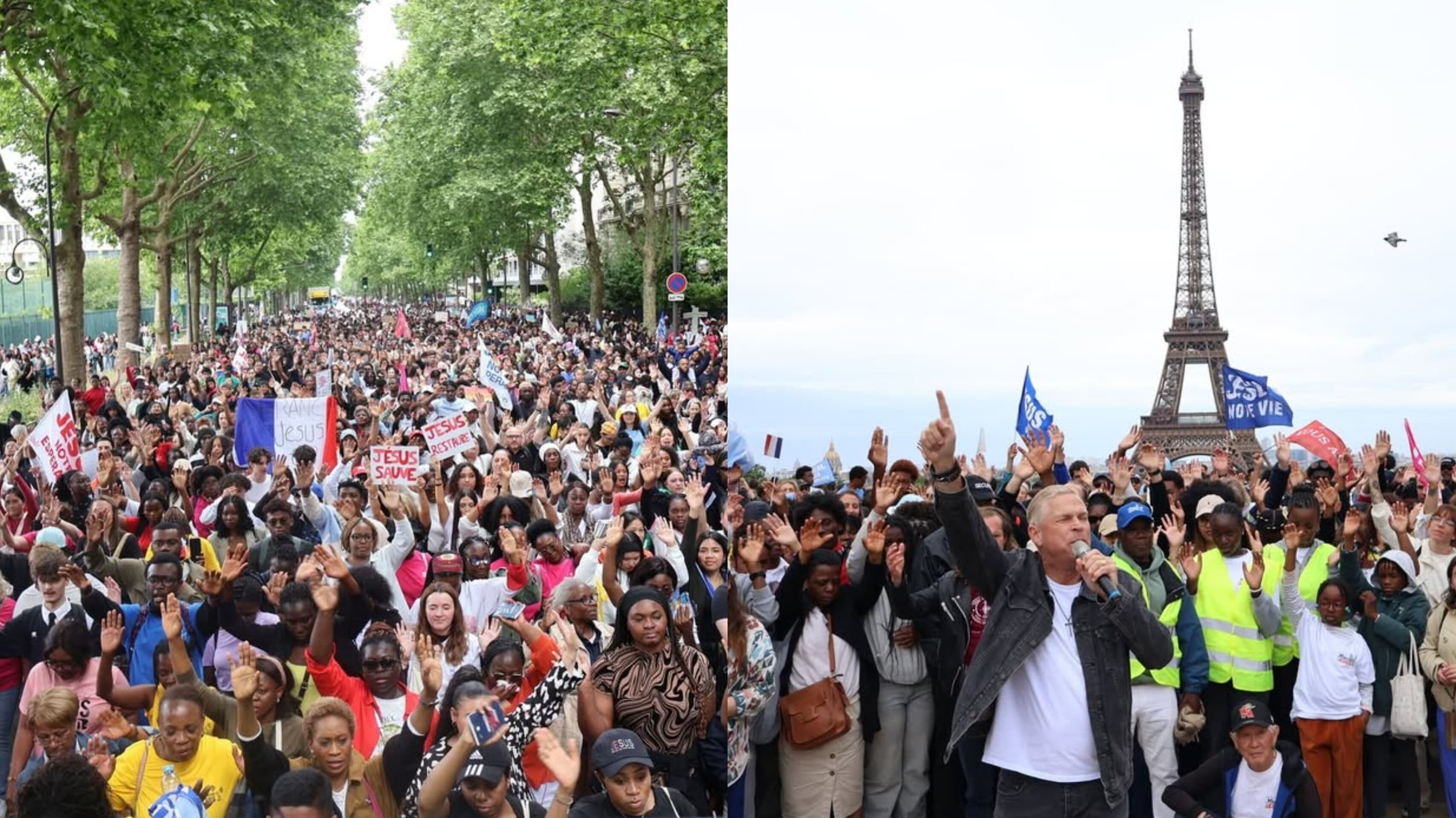 Mais de 40 mil cristãos celebram Jesus nas ruas de Paris: “A França será salva”