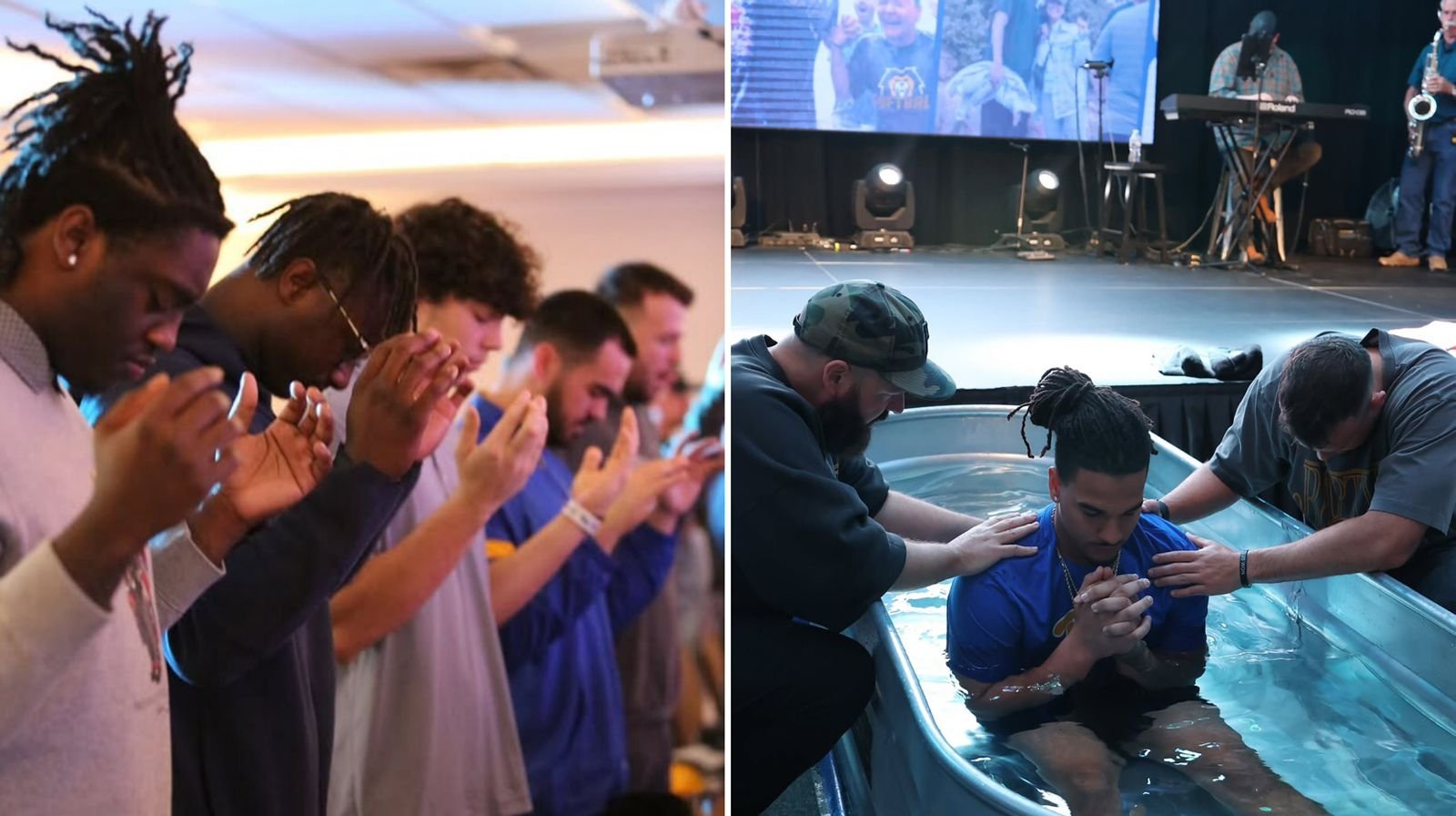 ‘Avivamento’: Jogadores universitários se rendem a Cristo e são batizados nos EUA