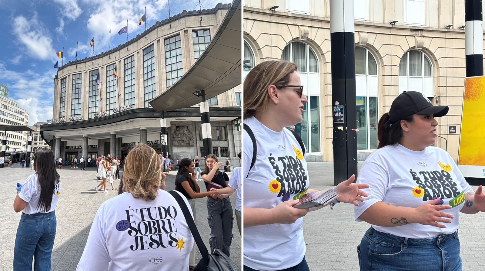 Brasileiros levam pessoas a Jesus nas ruas da Bélgica: ‘Há um fogo se espalhando’