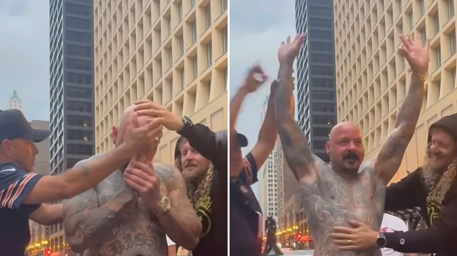Homem é batizado em piscina improvisada em carro em Chicago: “Dias de avivamento”