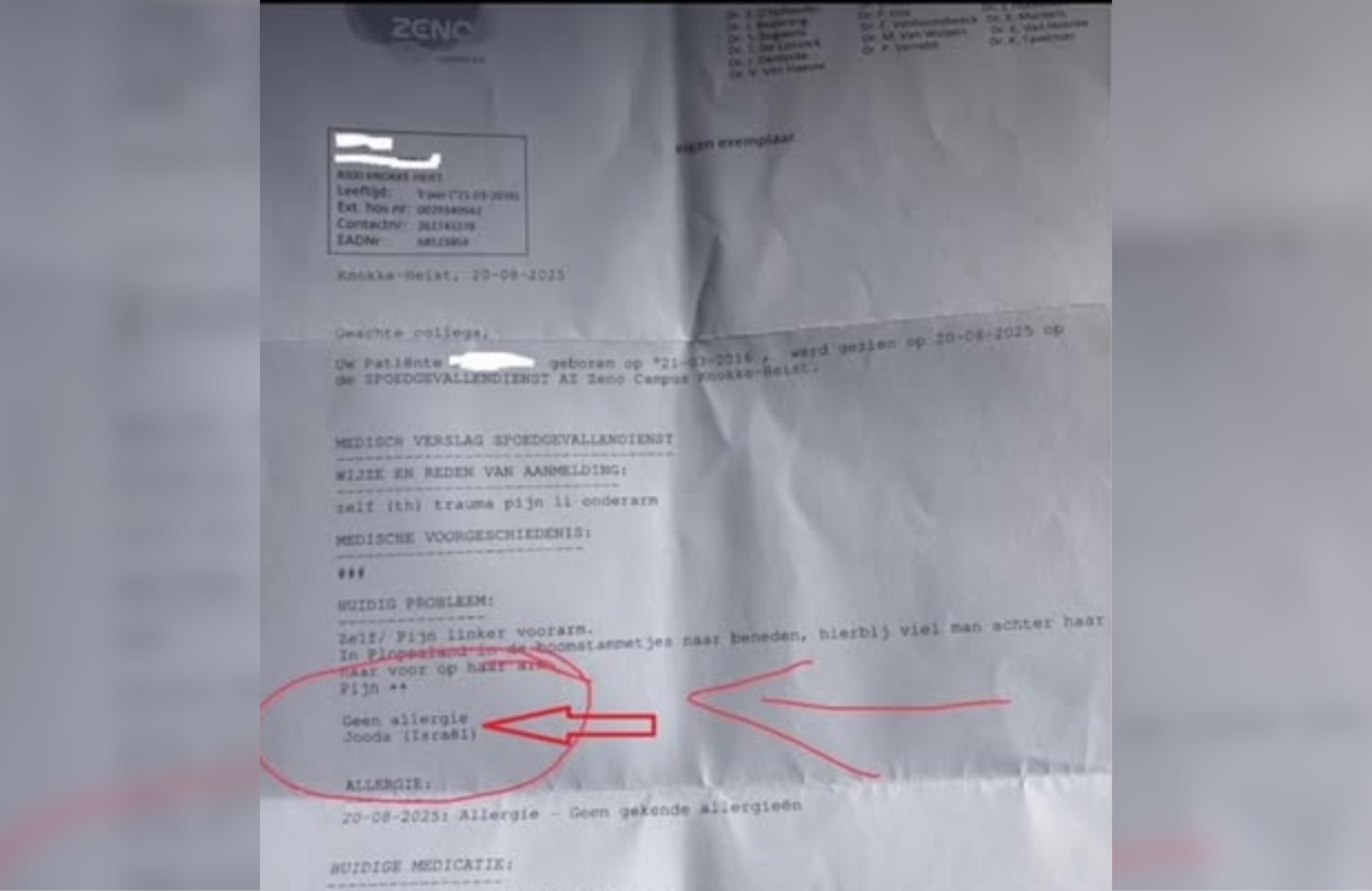 Radiologista que escreveu “judia” como problema médico de criança é suspenso pelo hospital