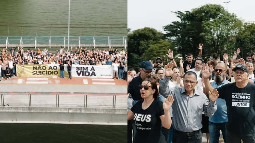 Igreja faz clamor em pontes de cidade de SC: “Erguemos nossa voz contra o suicídio”