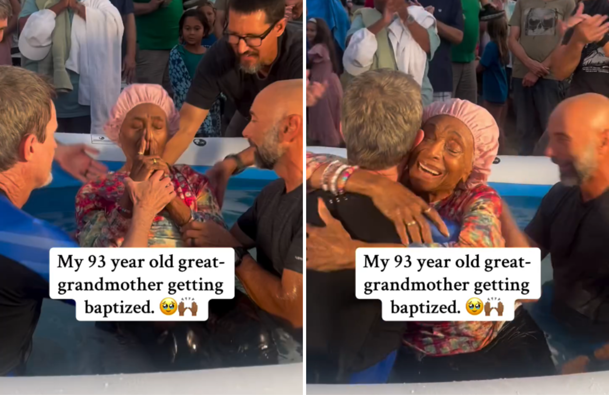 Batismo de idosa de 93 anos viraliza e inspira: “Nunca é tarde demais”