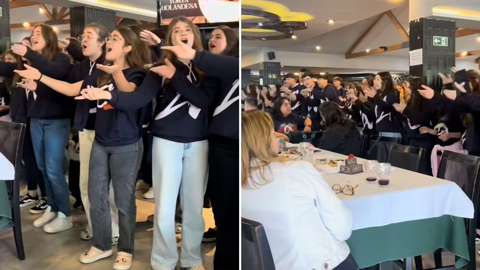 Coral de alunos cristãos louva em restaurante e emociona: ‘A refeição virou culto’