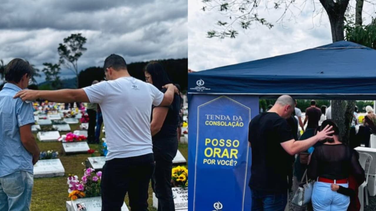 Igrejas levam o amor de Deus a cemitérios e oram com enlutados no Dia de Finados