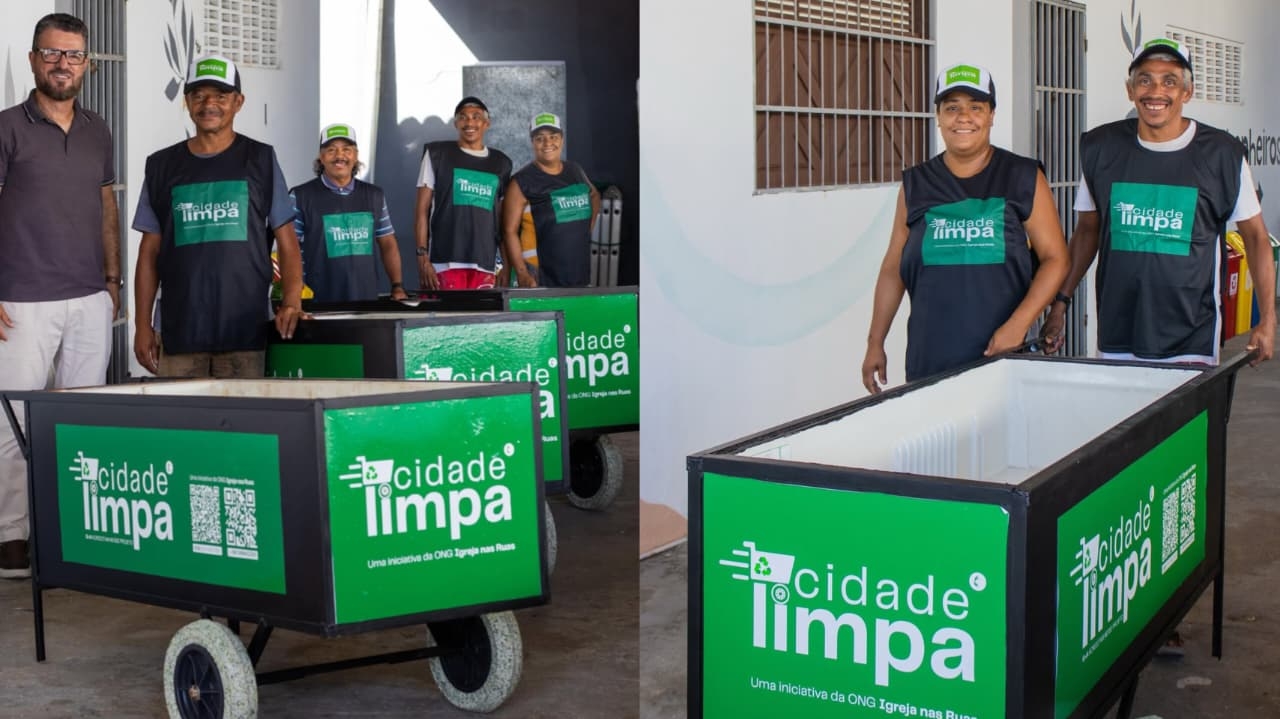 Igreja doa carrinhos de coleta a pessoas sem-teto: “Um recomeço através da reciclagem”