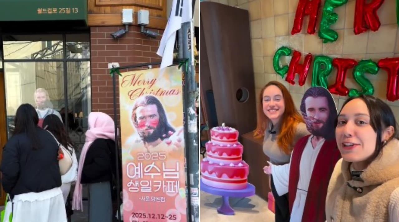 Cafeteria temática de Jesus evangeliza jovens no Natal na Coreia do Sul