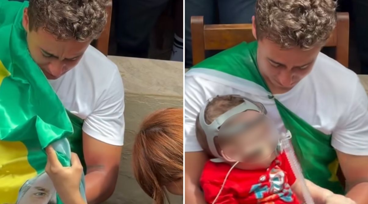 Nikolas Ferreira ora por bebê com doença rara durante caminhada: “Deus faz o impossível”