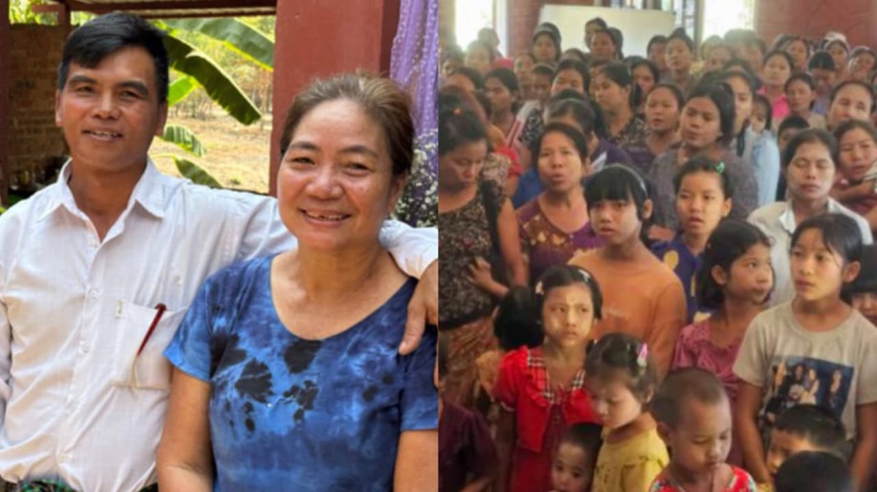 Casal evangelista inicia igreja em campo de deslocados em meio ao conflito em Mianmar