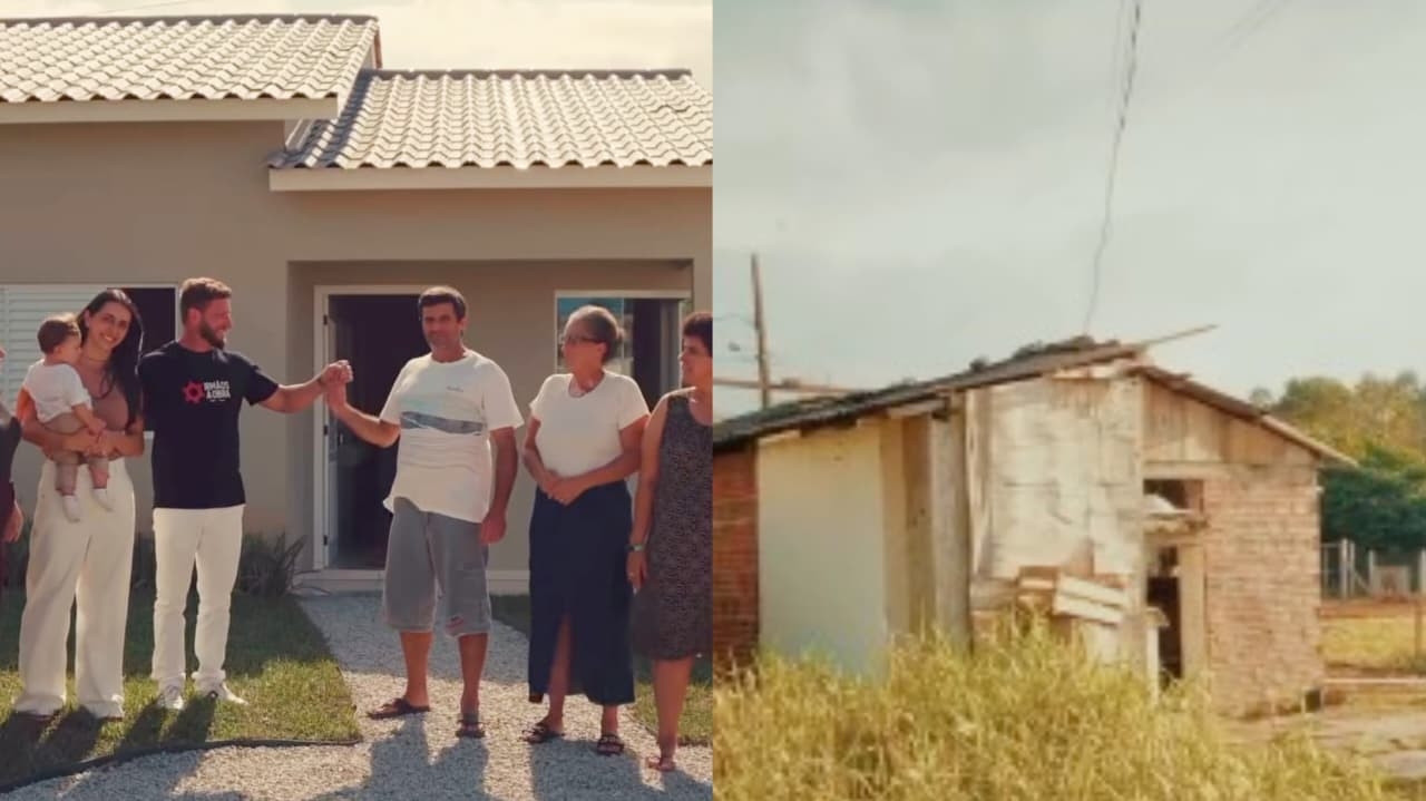 Igreja constrói casa para família que morava em barraco: ‘Levamos o amor de Jesus’