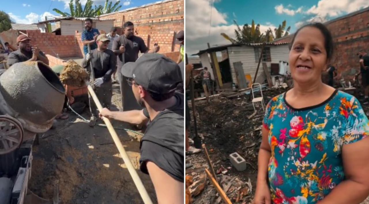 Igreja se une para construir casa a mulher em dificuldade: "Não cansemos de fazer o bem"