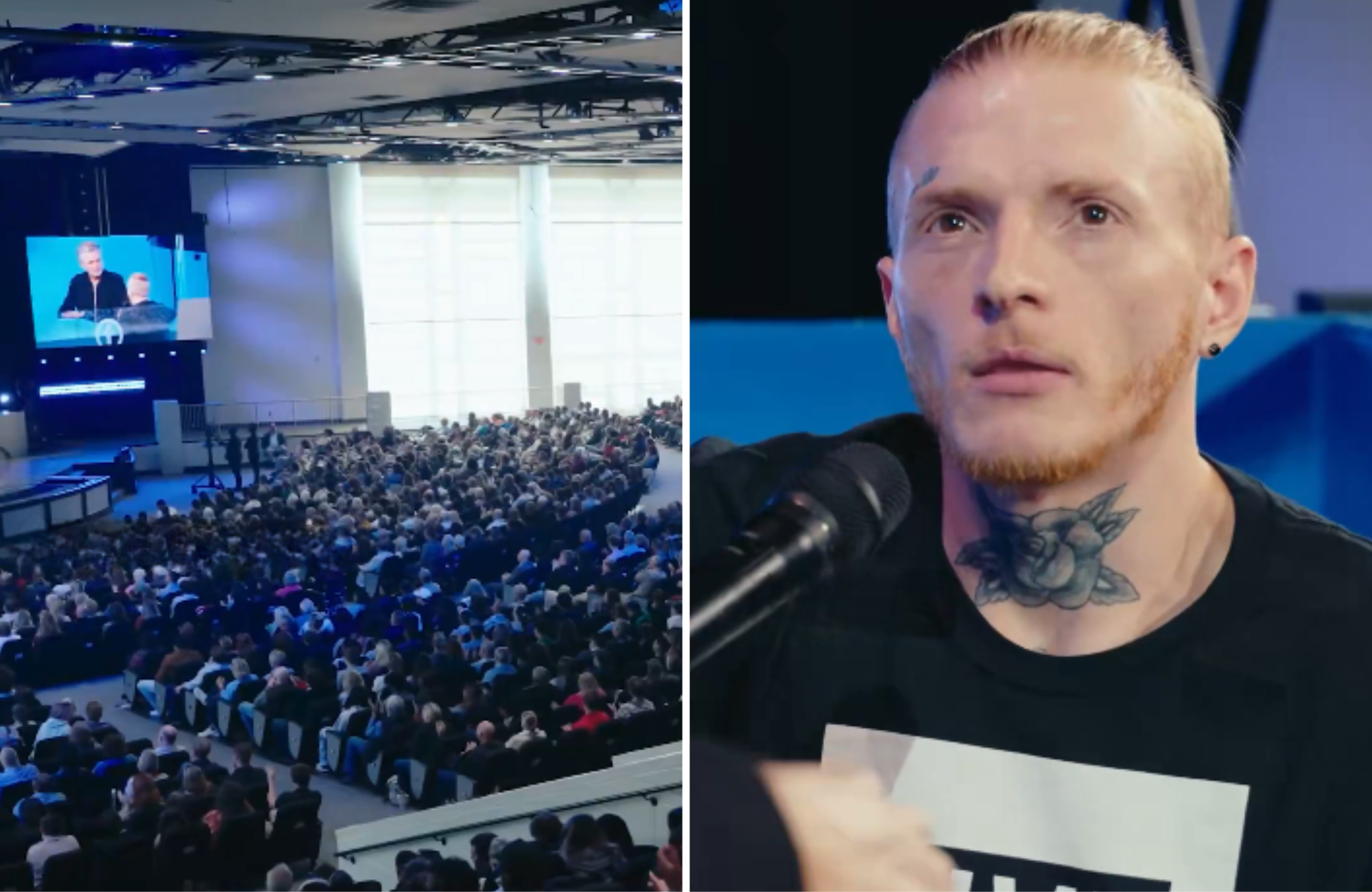 Durante batismo, homem relata batalha espiritual antes de se entregar a Jesus ”