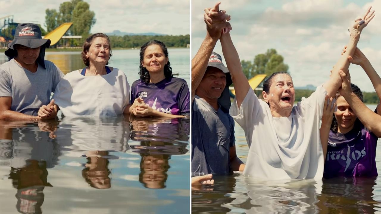 Idosa emociona ao ser batizada aos 84 anos em Cuiabá: ‘Jesus é o meu Salvador’