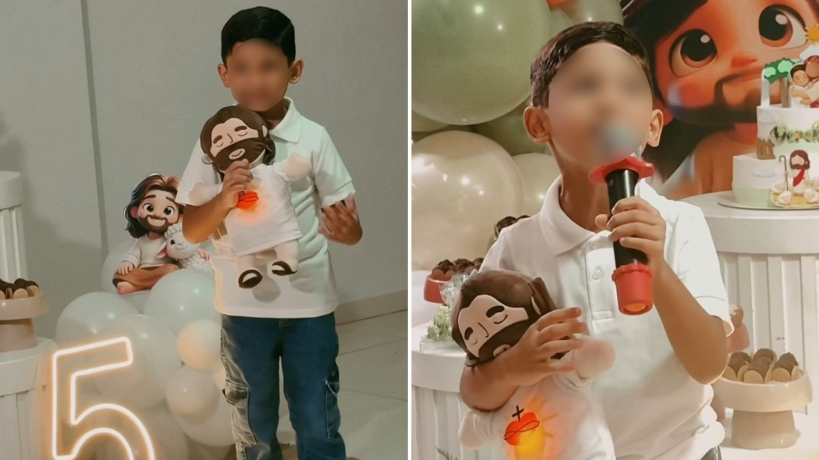 Menino pede aniversário com tema de ‘Jesus’ e faz apelo para convidados se converterem”