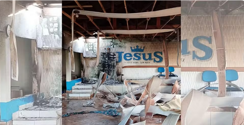 Ataque a igreja evangélica: Templo é furtado e incendiado no interior de SP