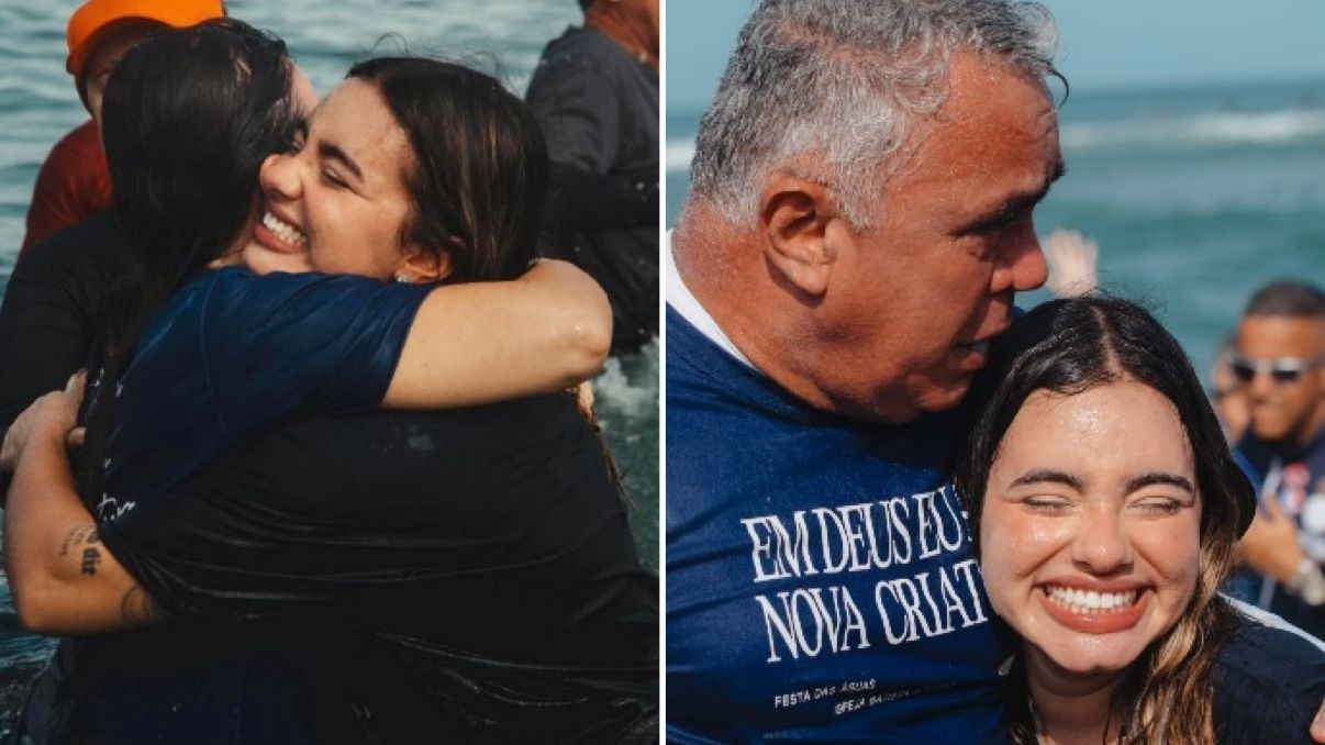 Após aceitar Jesus, jovem alcança família e emociona em batismo: “Deus cumpre promessas”