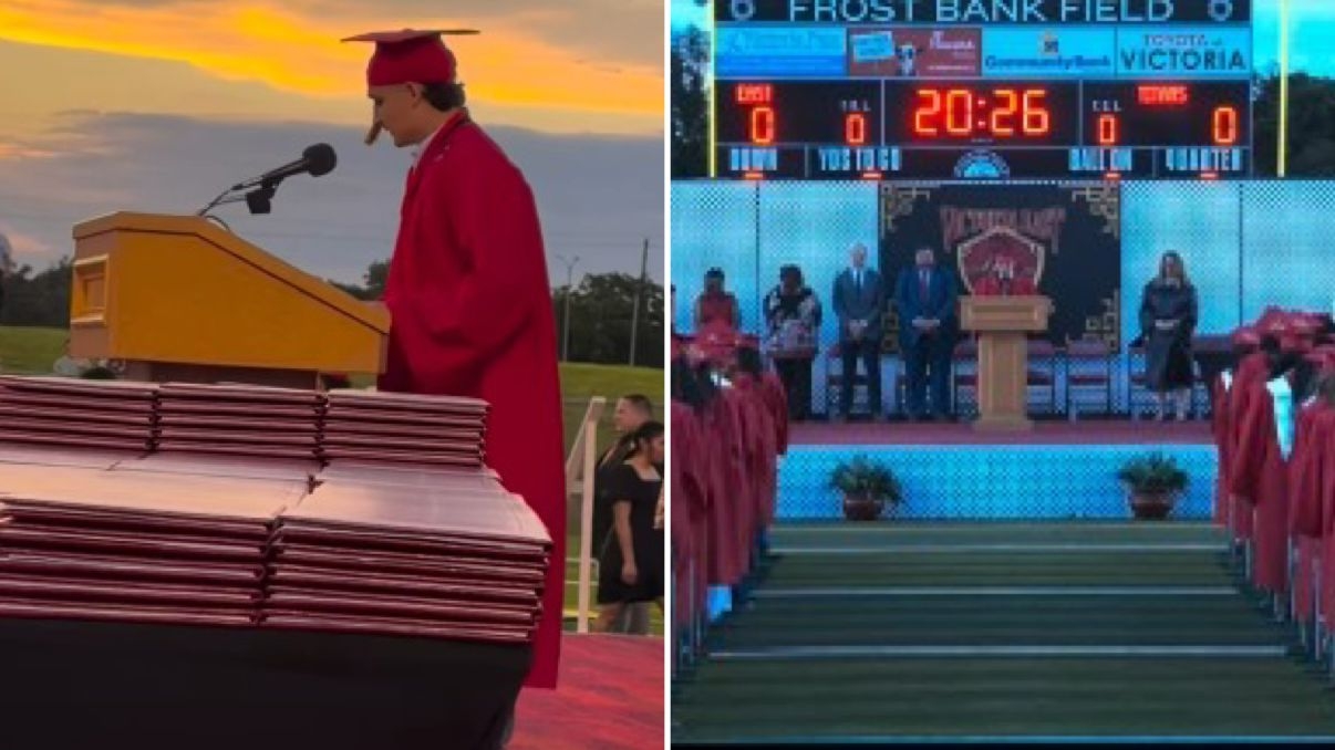 Jovem fala de Jesus em formatura e ora por colegas: ‘Deus me conduziu’ 