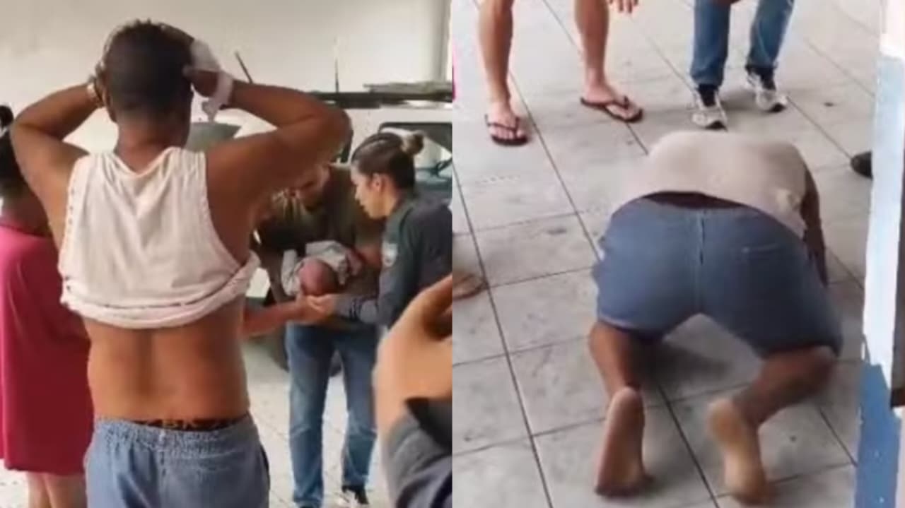 Pai ora de joelhos enquanto bebê é salvo de engasgo: “Deus ouviu nossas orações”