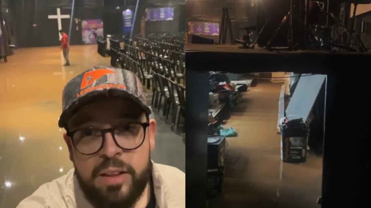 Igreja fica alagada após fortes chuvas no RS: “Vamos continuar a obra de Jesus”