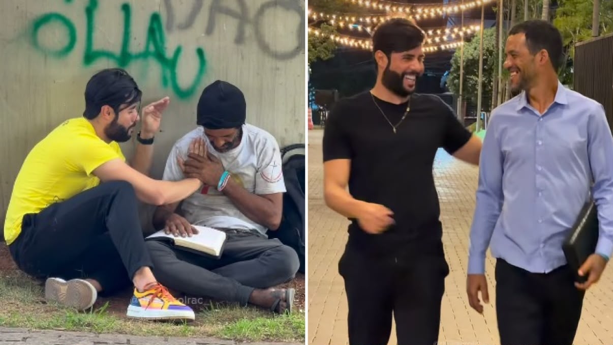 Sem-teto que lia Bíblia nas ruas aceita reabilitação após participar de culto