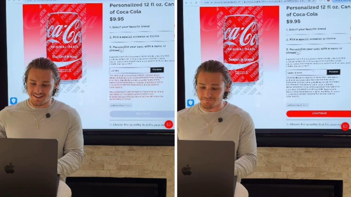 Coca-Cola é criticada ao bloquear “Jesus é rei” e permitir “Satanás é bom” em latas