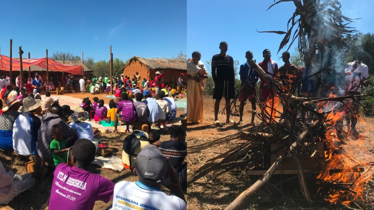 120 pessoas aceitam Jesus e queimam objetos de feitiçaria em vila de Madagascar