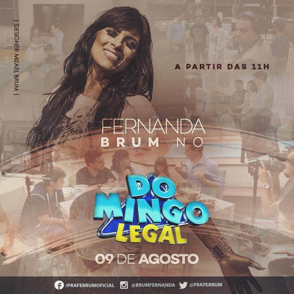 Fernanda Brum _ agenda Domingo Legal